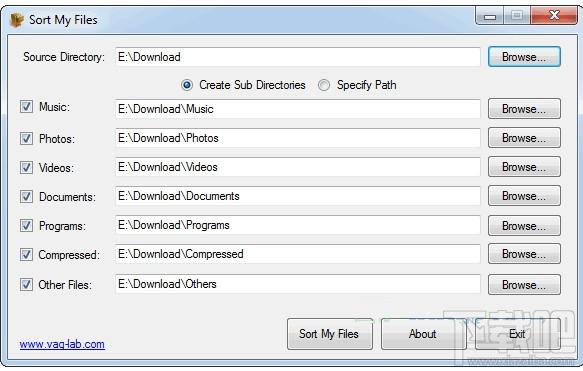 Sort My Files,文件分类,文件管理